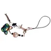 Porte-clés élégant en perles, pendentif avec grands yeux, thème Animal