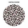 Bordduk Cheetah Print Round Tracloth Animal Skin Brown Design Cover för bankett Julfest Kawaii Protector