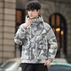 Hiver Nouveaux Hommes Camoue Doudoune Épaisse Chaud Fi Puffer Vestes Blanc Canard Remplissage Coupe-Vent Manteau Mâle Q58 k7rV #