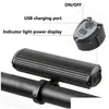 Cykelbelysning Bicycle Light Front 5200LUMEN LED 8000mAh Waterproof Ficklight MTB Road Cycling Rechargeble Lamp Accessories 230907 Drop Otvj2