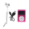 MX-801 Mini USB Metal Klip Kartı Yuvası LCD Ekran Müzik MP3 çalar