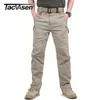 TACVASEN IX9 City Pantalones tácticos para hombre Bolsillos múltiples Pantalones de carga Pantalón de algodón de combate militar SWAT Ejército Pantalones casuales Pantalones de caminata 240308