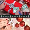 Party Supplies YO-50Pcs Acryl Weihnachtsornament leer transparent mit Loch für DIY Handwerk Urlaub