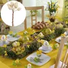 Decorative Flowers 27 Pcs Egg Twig Cutting Easter Decoration Flower Arrangement Ornament Mini Bouquet Eggs Plastic Wire Faux Plant