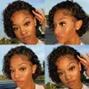 Lace Wigs Pixie Cut Short Bob Wig Human Hair For Women Curly Malaysia Remy 13X1 Drop Delivery Products Dhxcm