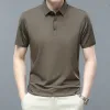 Мужские поло S, лето 2024, универсальная футболка с короткими рукавами, деловая повседневная рубашка, брендовая одежда, Прямая доставка, футболки Dhu7Z