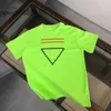 T-shirt à manches courtes pour hommes, haut ample américain, édition haute, marque de mode d'été, broderie de géométrie incurvée, 2024