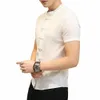 Chemises d'été pour hommes Costume traditionnel chinois Tang Hommes Plus Taille Été Manches courtes Kung Fu Uniforme Vêtements pour hommes 2021 x5c1 #