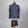 Kostüm Homme Herrenanzug 3 Stück Blazer Weste Hosen Einreiher Smoking Plaid Würfel Fi Busin Moderne Hochzeit Bräutigam 02RH #