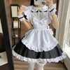 Plus Size Halen Maid Cosplay Costumes Anime Carto Black White Lolita Dr Sweet Bow Knot Student Kawaii Sailor Uniform O8R4#