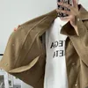 Trendy Fiable Casual Kurze Jacke für Männer Vintage Revers Outwear Koreanische Crop Mäntel Allgleiches Männlich LG Sleeve Streetwear O0W8 #