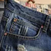 2023 estate nuovi uomini vintage strappati jeans corti streetwear foro sottile pantaloncini di jeans maschili vestiti di marca q4Ja #