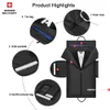 SWISS MILITARY New Men's Business Garment Large Multifunctional Foldable Suit with Shoes Gym Bag Shoulder Bags