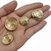 100pcs Metal Button Złoty przyciski okrągłe dekoracyjne przycisk do ubrania Akcesoria do szycia DIY Rzemiosła 152025 mm 240327
