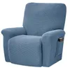 Stol täcker Elastic Recliner Cover Polyester med sidofickdesign Jacquard mjuk fåtölj slipcovers universal för heminredning