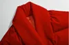 женская зимняя куртка с V-образным вырезом и поясом, теплая толстая стеганая парка с подкладкой, куртка Veet с красными рукавами Lg, короткая повседневная куртка-пуховик H4eW #
