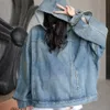 2023 Nya män Brand Retro Denim Jacket Women Hoodie Coats Sweatshirts Streetwear LG Sleeve Pullover Casual Loose Hooded Tops J8SJ#