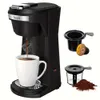 Máquina única 2 em 1 para cápsulas K-cup moídas com 3 opções de cores - máquina de café por gotejamento de 6 a 14 onças
