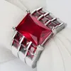 Met Zijstenen Seanlov Zilver Kleur Verlovingsringen Voor Vrouwen Vintage Paars Rood Cz Belofte Sieraden Huwelijksgeschenken Luxe