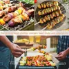 Tools Metal Skewers Kabob For Kabobs Flat Grilling Reusable