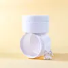 Förvaringsflaskor 30 st/parti 50 ml-250 ml grädde burk vit plast makeup container prov kosmetiklåda tom potten påfyllbar