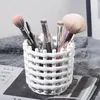 Ceramic Handwoven Storage Basket Makeup Pen Holder INS High grade Cream Style Home Decoration Ornament Flower Pot 240318