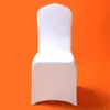 50 100Pcs Universal White Stretch Polyester Lycra Chair Covers Spandex for Weddings Party Banquet el Dining Office Decoration T291F