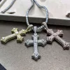 Hip Hop Jewelry New Arrivals 3D Design Iced Out Diamonds Solid Sterling Sier Moissanite Cross Pendant