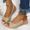 Sandals 2023 High Quality Womens Shoe Buckle Peep Toe Summer Wedding Comfortable and Durable Office H240328