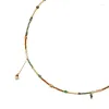 Collane con ciondolo Bohemia Mtilayer Set di collane di perline colorate fatte a mano per le donne Catena di nappe di perle Vacanze estive Dopamina quotidiana Dro Otesb