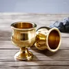 Vasi 1pc Tazza di rifornimento d'acqua in metallo che offre Buddha Utensili per il tempio buddista Sacrificio domestico Forniture Feng Shui Decorazione della casa