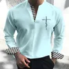 새로운 fi v-neck solid shirts 남자 셔츠 똑똑한 캐주얼 옷 봄 여름 lg 슬리브 티 탑 남자 느슨한 풀오버 스트리트웨어 w8uq#