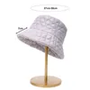 Basker Flat Top Fisherman Hat Stylish Women's With Wide Brim Soft Square Mönster Sunshade för höstvinter damer