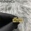 VishowCo Custom Name Ring Gold Personalized Stainless Steel Hip Hop Women Fashion Letter For Gift 220726277H