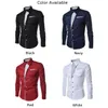 mens Casual Slim Fit Shirts Turn-down Collar Shirt Single-breasted Lg Sleeve Butt Down Busin Formal Dr Shirt Tops n2Y4#