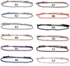 Bracelets de charme Bijoux à la main tissé tressé corde bracelet d'amitié avec carte plage bohème polyester fil tissage chaîne pour femmes hommes