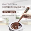 Gauges Digital Cooking Thermometer Double Use Silicone Scraper Spatula Safety Cooking Food BBQ Meat Thermometer Baking Tool