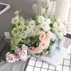 Decoratieve bloemen Hoge kwaliteit 10 hoofden Kleine roos Bruiloft Deco Mariage Fleurs Artificielles Zijde Kunstmatige Penoy Artificielle Flores