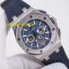 Diamond AP-polshorloge Royal Oak Offshore 26480TI Herenhorloge Titanium blauwe plaat Automatische machines Wereldberoemd horloge Zwitsers sporthorlogeband