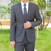 New Blazer+Pants Men's Fi Busin Gentlean Nentleian Style Slim Solid Color Suit Wedding Groom Best Man Suit B3L0#