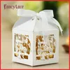 Present Wrap Laser Cutting Wedding Sweet Boxes Anpassade Diy Monkey Candy Box Colorful Paper Party Gynnar Decoration 50st