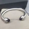 Bangle Head Women Gruste Kobiet Bransoletka Bransoletki 7 mm okrągłe projektant luksusowy urok biżuterii Bransoletka Separowanie srebra z 18-karatowym złotym kurzanką