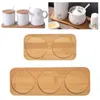 Tea Trays Pepper Mill Tray Rectangular Serving Buffet Platters Wood For Salt Snack Bars Home Decor Fruit Baskets Kitchen