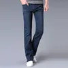 aboorun Mens Flared Jeans Boot Cut Leg Fit Jeans Stretch Denim Pants New Casual Jean Trousers Male R1645 T1ce#