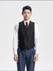 men's Suit Vest Formal Dr Waistcoat Busin Vest Casual Wedding Tuxedo With Pockets V-Neck for Suit Vests C5v9#