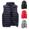 Hiver hommes canard vers le bas gilet manteau ultraléger manches bouffantes veste Fi col montant coupe-vent canard vers le bas gilet G1bZ #