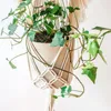 Keukenopslag Macrame Hanger Handgeweven katoenen touw Netzak Buiten Binnen Hangende plantenbak Mand Bloempothouder Boho Home Decor