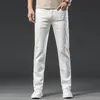 2023 Новый стиль, мужские белые джинсы, летние мужские эластичные облегающие джинсовые брюки Cott Busin, новые повседневные брюки, мужские брендовые джинсы l6y7 #