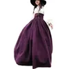 Vrouw Middeleeuwse Elegante Rok Effen Kleur Hoge Taille Middeleeuwen Renaissance Kostuums Vintage Swing Geplooide Rokken Meid Cosplay T1mN #