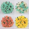 Decorative Flowers 18 Head Real Happy Flower High Quality Crystal Grass Bouquet Dry Rose Home